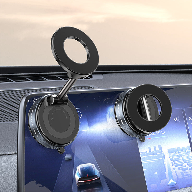 K007 Vacuum Suction Magnetic Phone Holder — Black