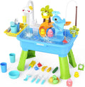 Kids’ Water Play Table — Shower, Slide & Fishing
