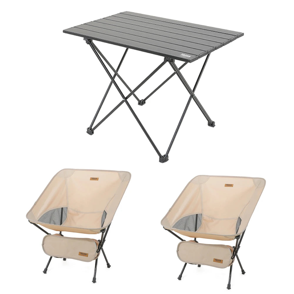 Fold & Go Camp Table and 2 Chairs Set
