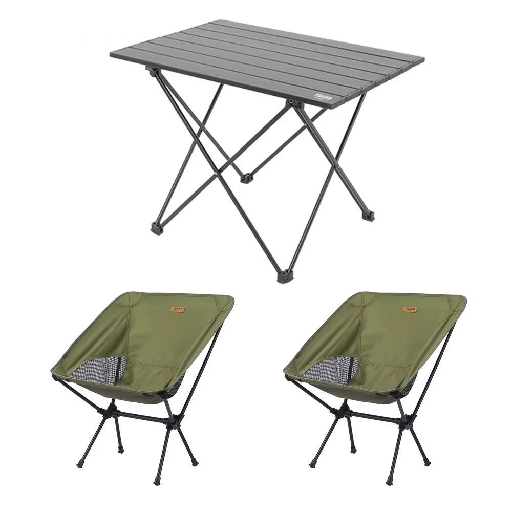 Fold & Go Camp Table and 2 Chairs Set