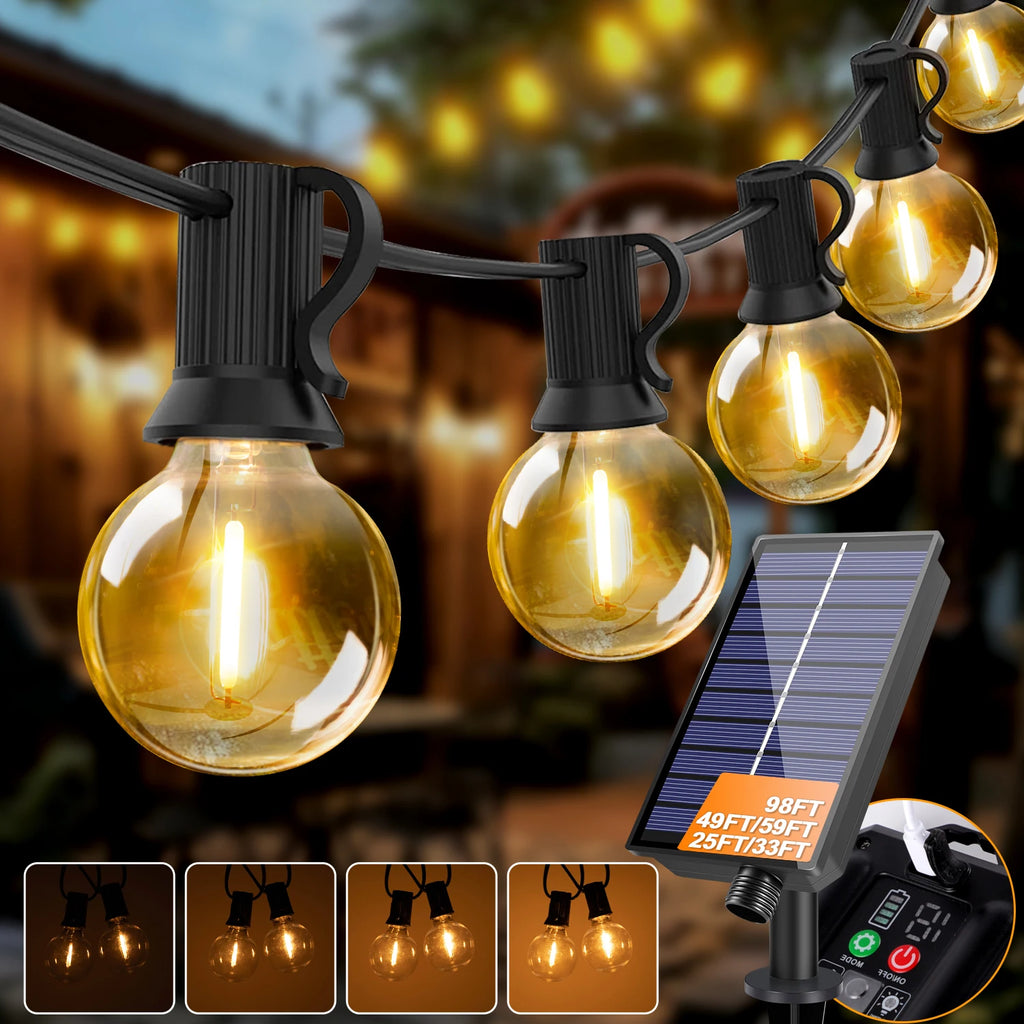 Golden Hour Solar Festoon Lights