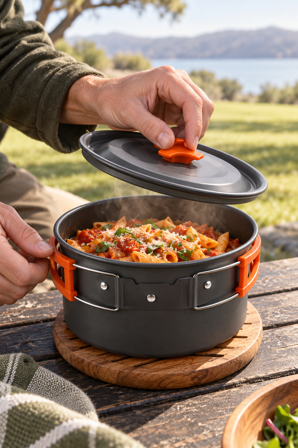 AI illustrative outdoor cooking-pot scene